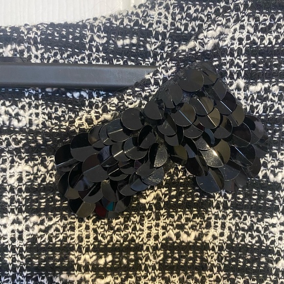 Riani Black White Tweed Sleeveless Top Size 16 (Wool Blend) - Picture 3 of 7